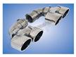 997 ph1. turbo 07-09  Sorties inox 2x88x77mm # CARGRAPHIC #