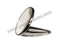 Retroviseur extérieur rond chrome 10.5 cm plat sans entourage # 911 1965-1967  