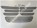 Grilles de protection noires - Kit complet calandre pare-chocs AV # 991 C4S PDK (avec capteurs stationnement) 12-15  