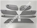 Grilles de protection noires - Kit complet calandre pare-chocs AV & prises air latérales # 718 Boxster/Cayman GTS (ACC) 18-  