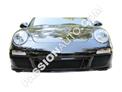 Grilles de protection noires - Kit complet calandre pare-chocs AV # 997.2 GTS 09-12  