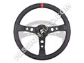 Volant performance 3 branches surpiqures rouges - [Porsche Origine]  