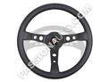 Volant performance 3 branches surpiqures noires - [Porsche Origine]  