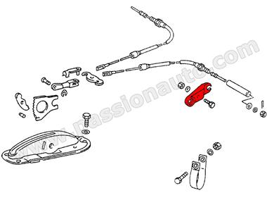 P143125 - 91142434103 - Sangle câble de frein à main ou frein à main -  ARRIERE (91142434101,99970600980) pour Porsche