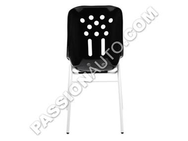 Chaise assise noire & cadre blanc - Réplique siège # 356 Speedster