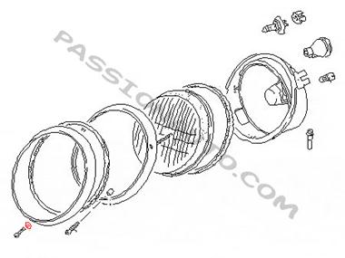 Rondelle superieure pour fixation grille capot ARRIERE # 911 74-89